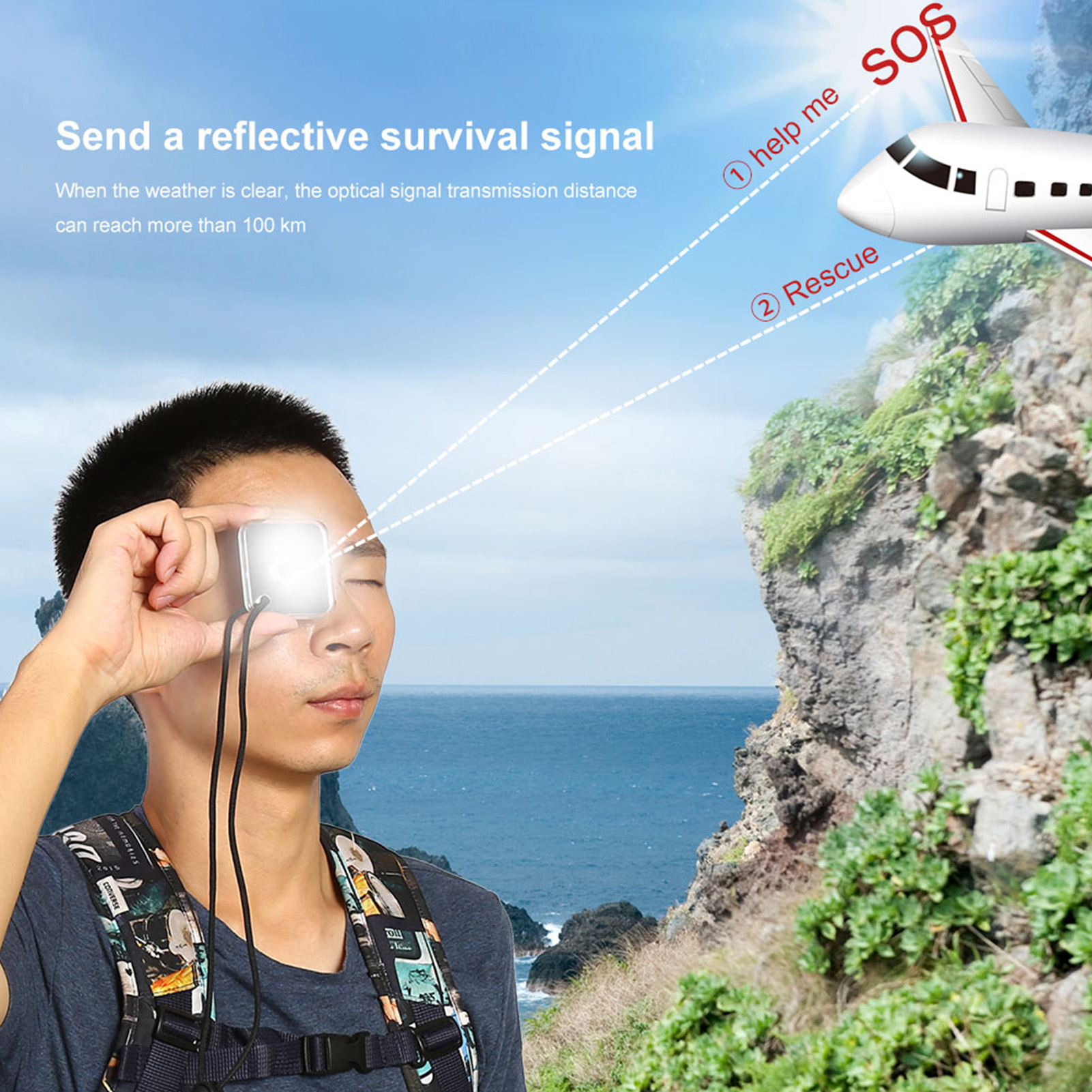 Outdoor Survival Emergency Sig - đánh giá và giá Signal Mirror Rescue