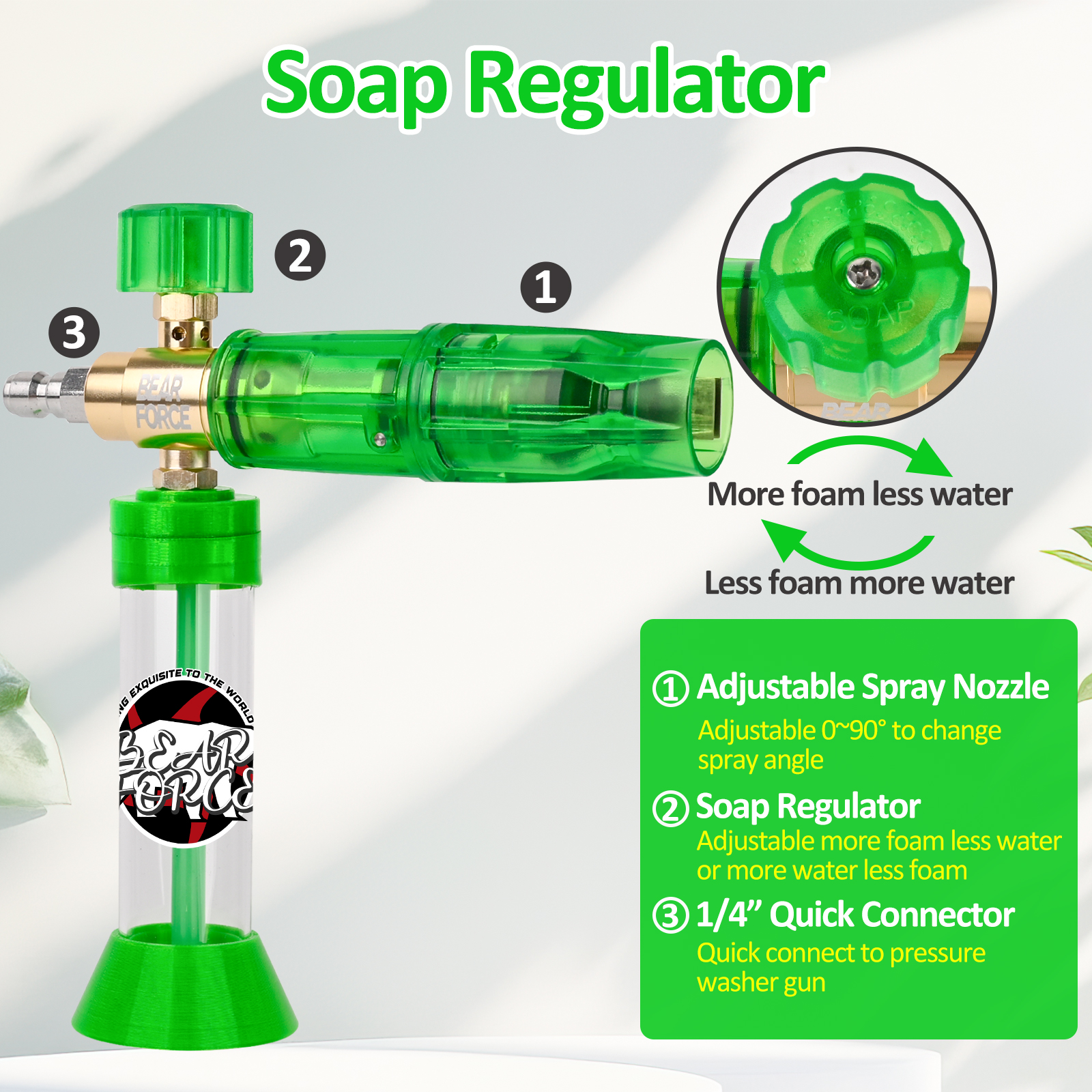 Pressure Magnetic Foam Cannon  - đánh giá và giá Bear Spray Clip