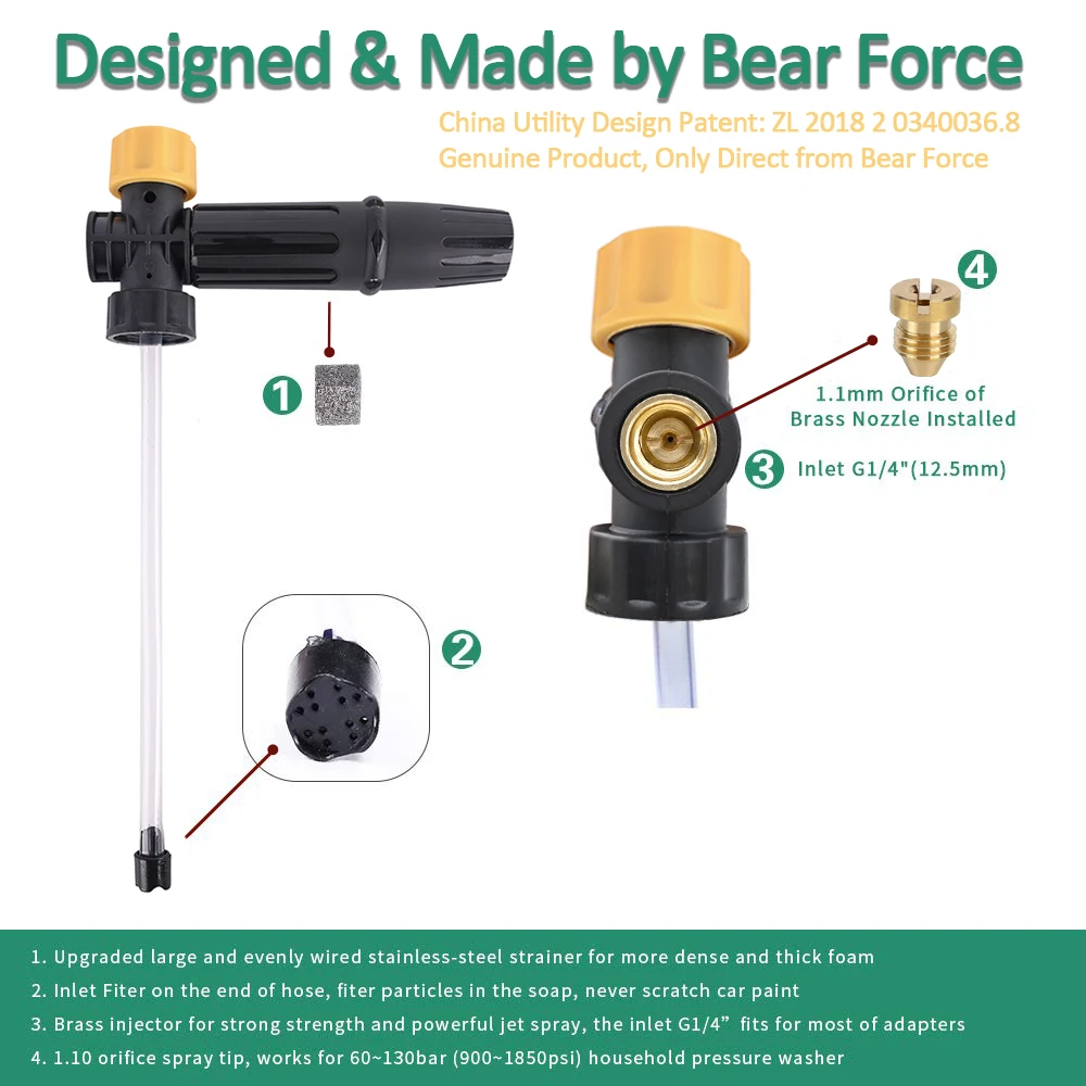 Car Foam Wash Snow Foam Lance  - đánh giá và giá Bear Spray Clip