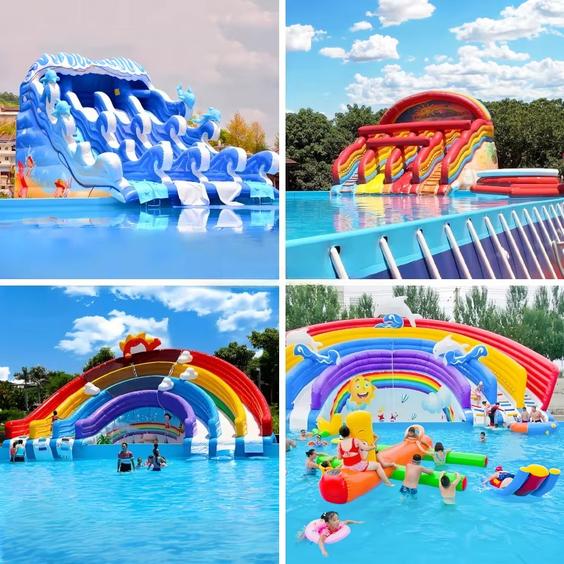 Inflatable Water Slide Park wi - đánh giá và giá Outdoor Adventure Center