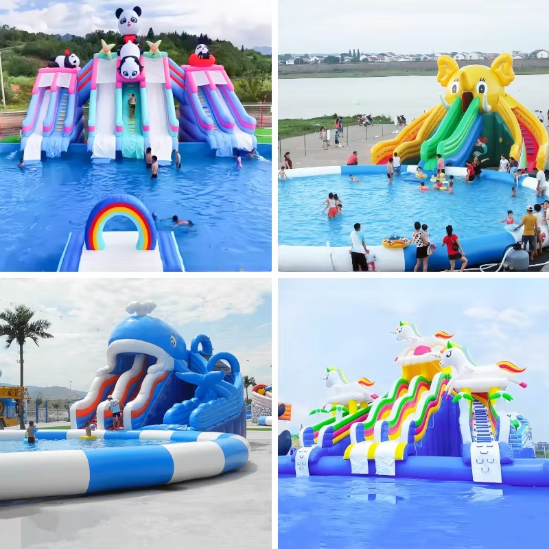 Inflatable Water Slide Park wi - đánh giá và giá Outdoor Adventure Center