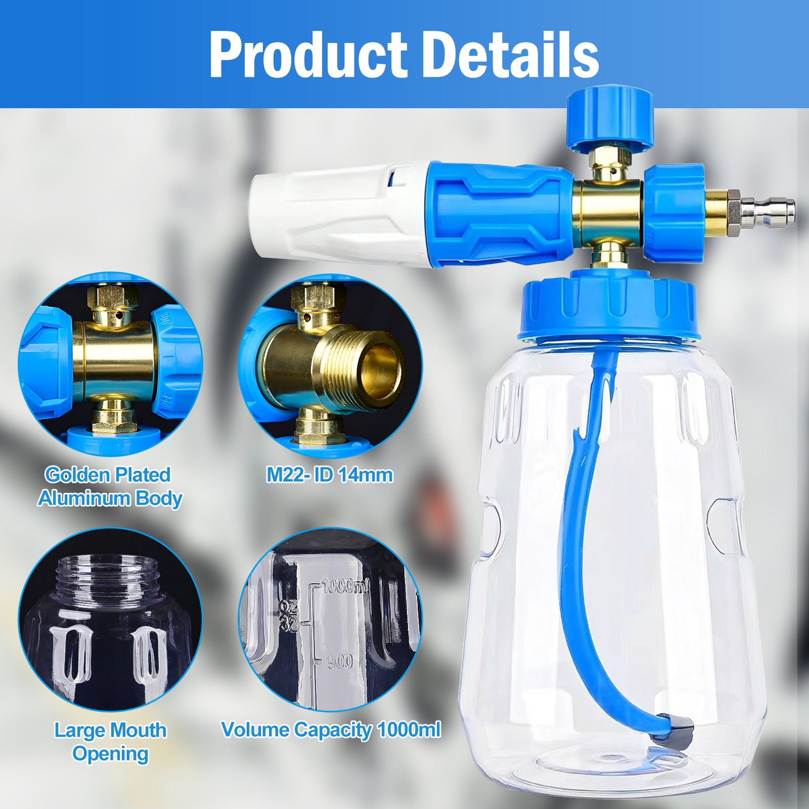Foam Cannon Foam Generator 1L, - đánh giá và giá Bear Spray Clip
