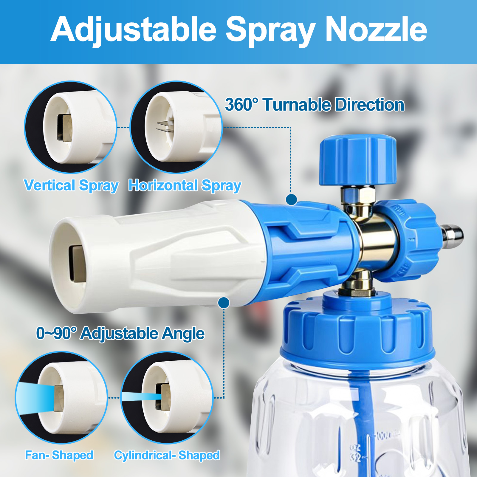 Foam Cannon Foam Generator 1L, - đánh giá và giá Bear Spray Clip