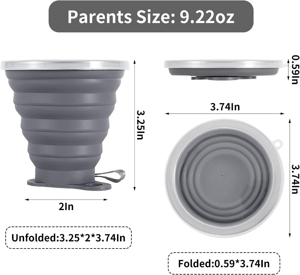 Collapsible Silicone Travel Cu - đánh giá và giá Outdoor Adventure Travel