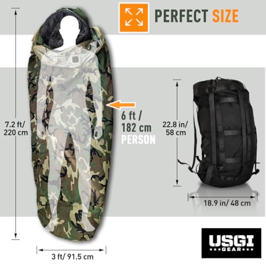 Military sleeping bag system f - đánh giá và giá Bivy Sack Lightweight