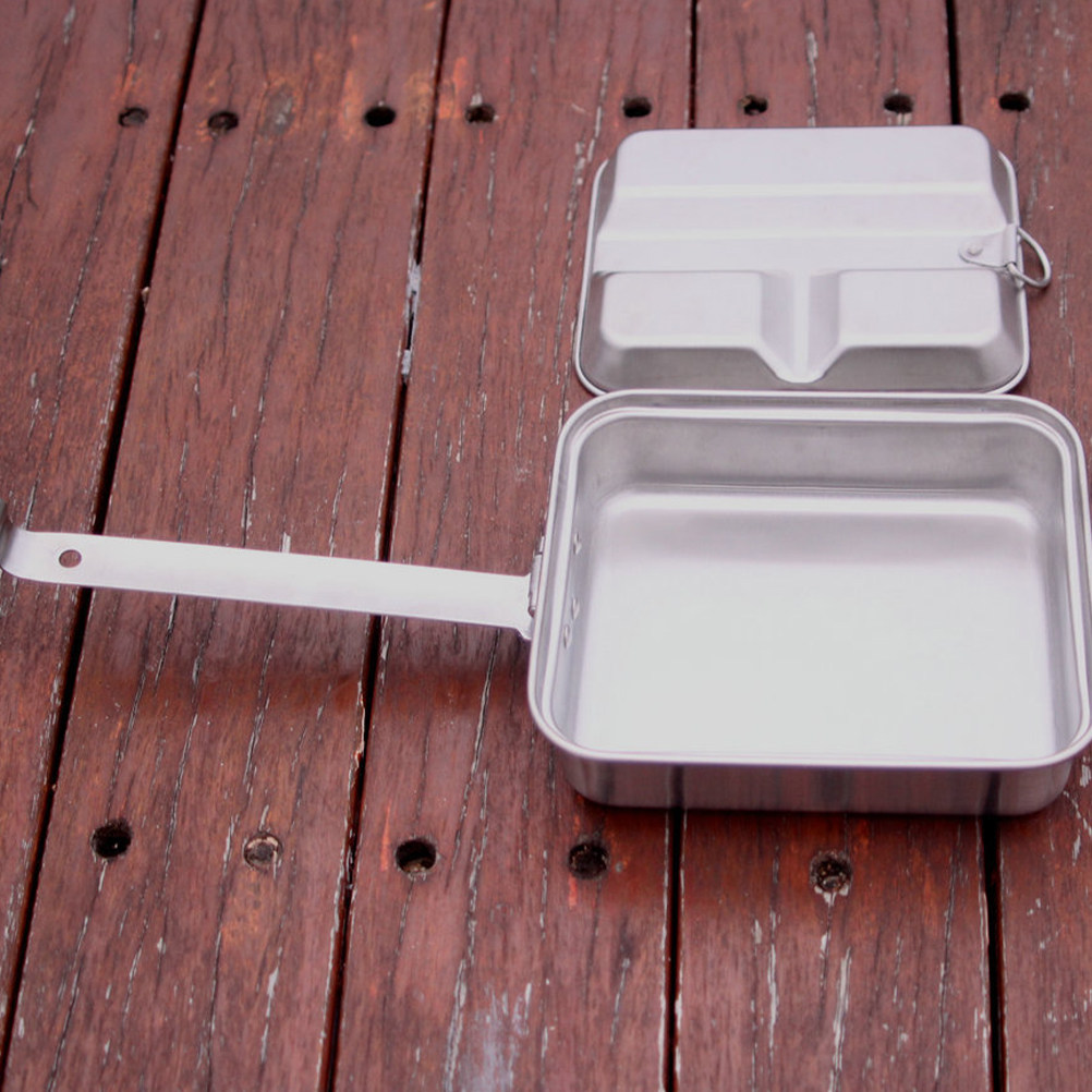 1Pcs Aluminum Lunch Box 3-Sect - đánh giá và giá Outdoor Adventure Box