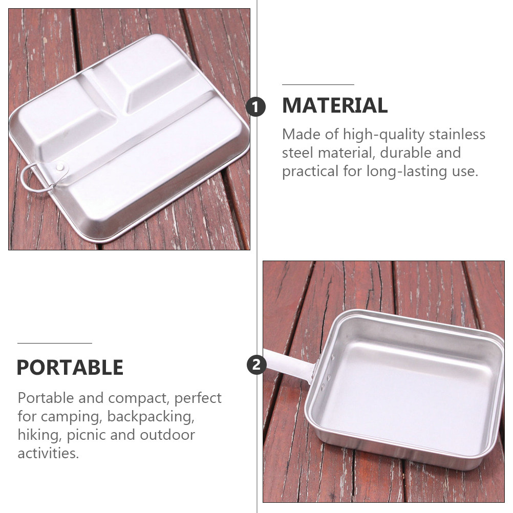 1Pcs Aluminum Lunch Box 3-Sect - đánh giá và giá Outdoor Adventure Box