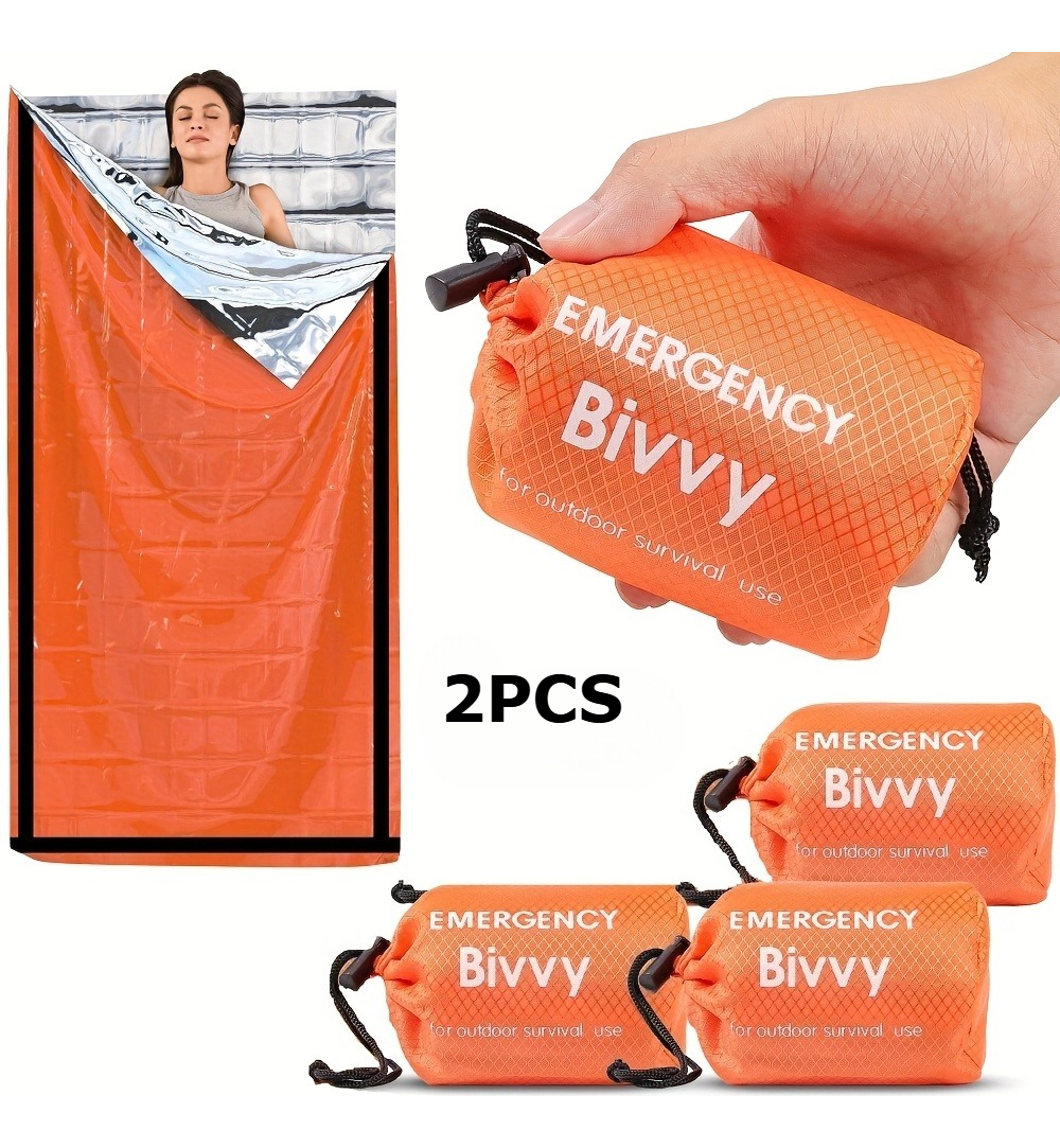 2pc Emergency Sleeping Bag/Sur - đánh giá và giá Bivy Sack Lightweight
