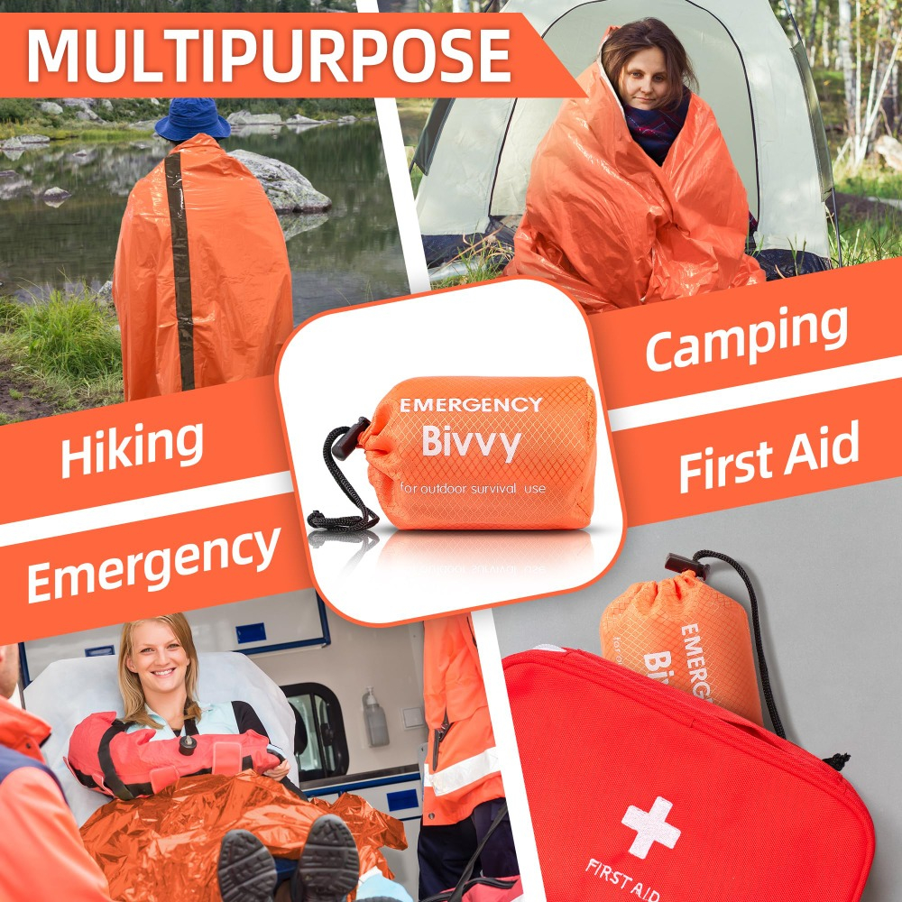 2pc Emergency Sleeping Bag/Sur - đánh giá và giá Bivy Sack Lightweight