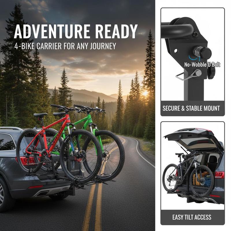 Vehicle Bicycle Carrier 4-Bike - đánh giá và giá Outdoor Adventure Travel